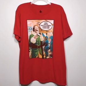 Elf Will Ferrell Santa, I Know Him! In Red Size L